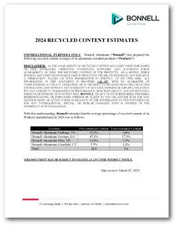 2024 Recycled Content Estimate Report