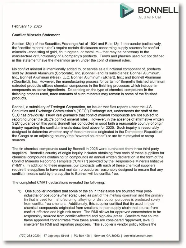 2026 Conflict Minerals Statement