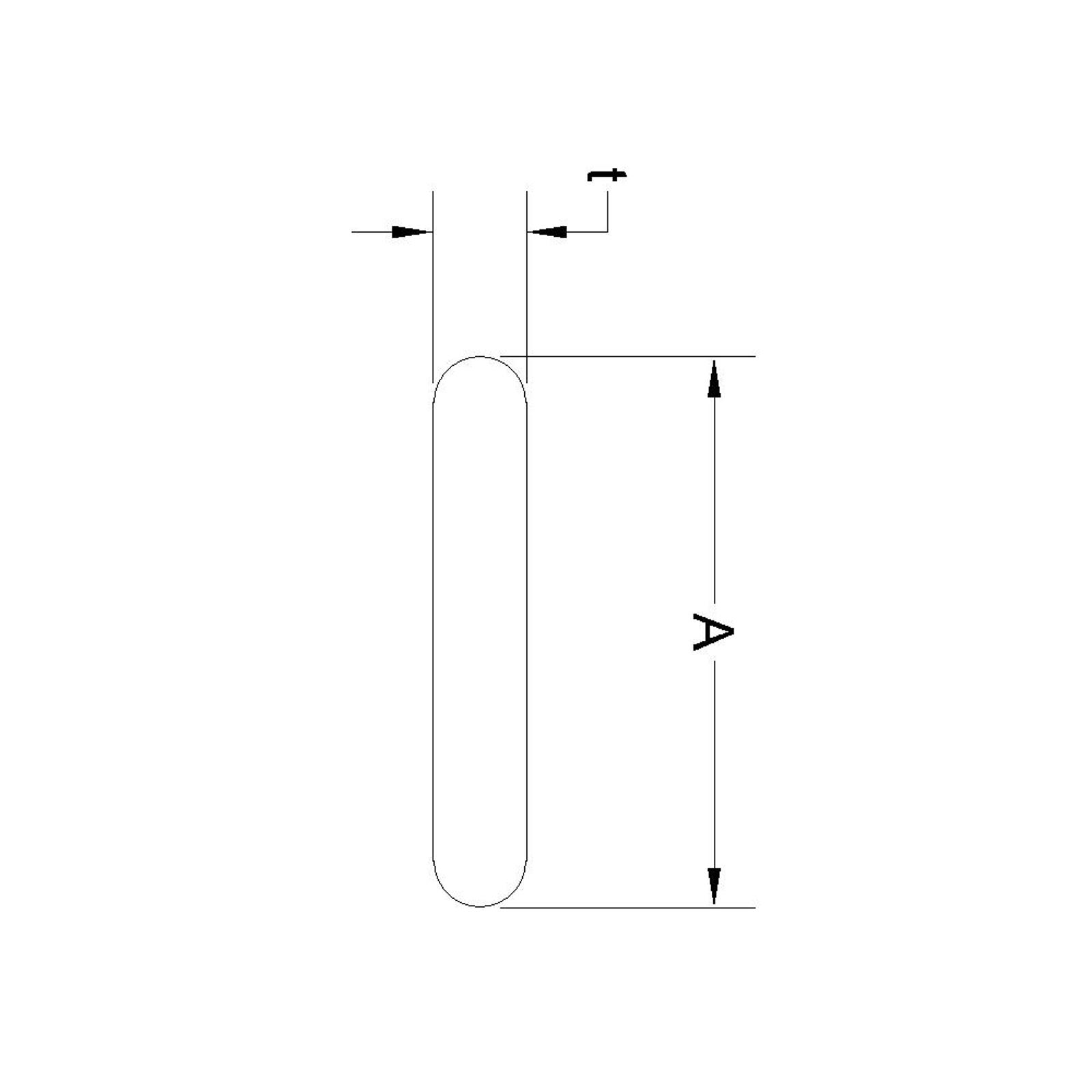 image of Rectangular Bars with full round ends